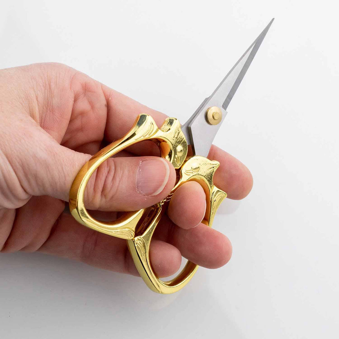 Golden Cat Embroidery Scissors