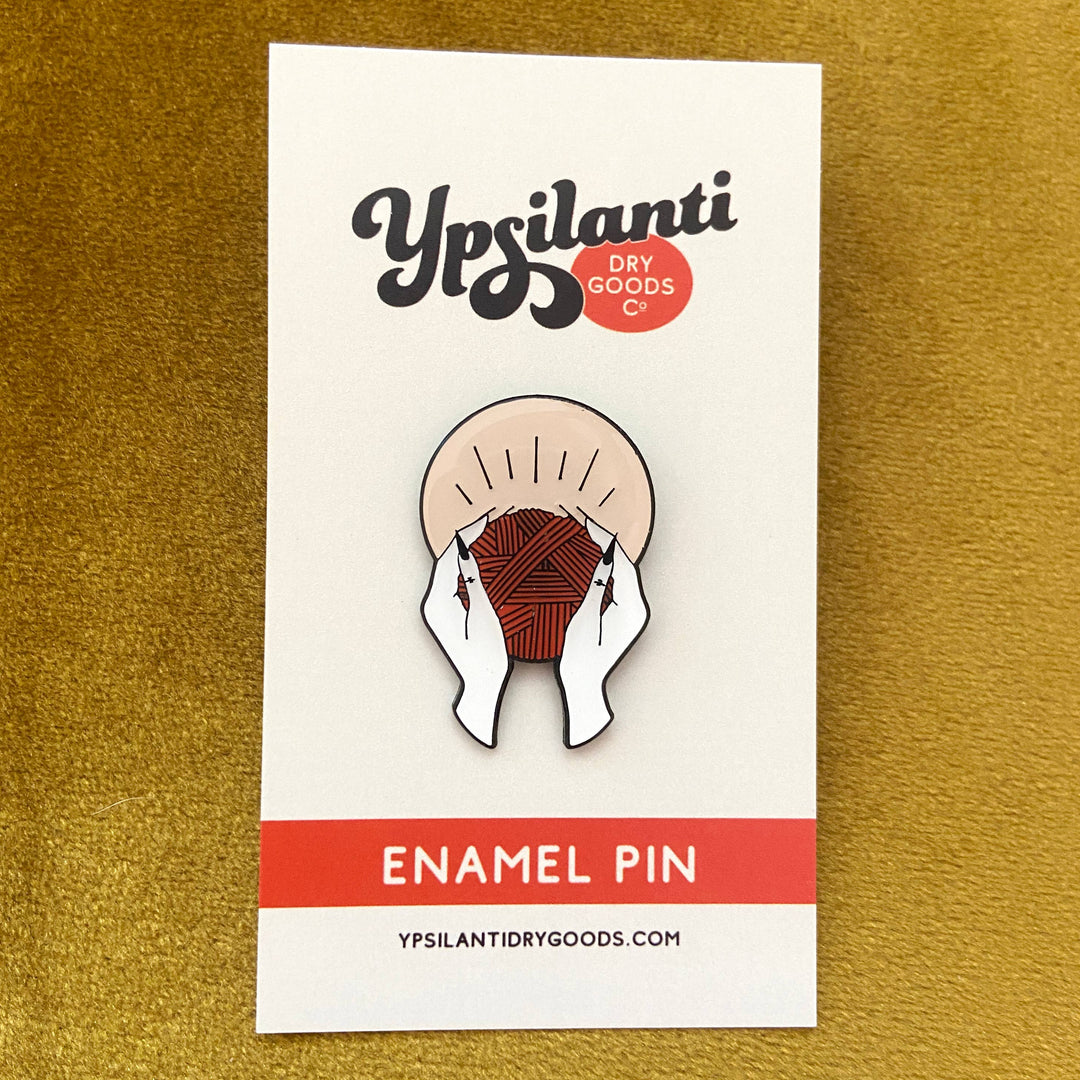 Yarnbearer Enamel Pin - Red + Pink