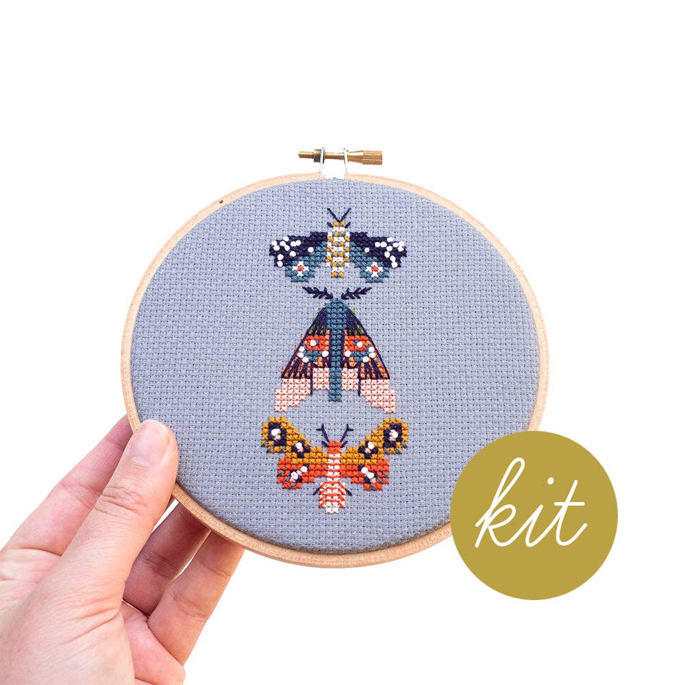 Moths Cross Stitch Kit