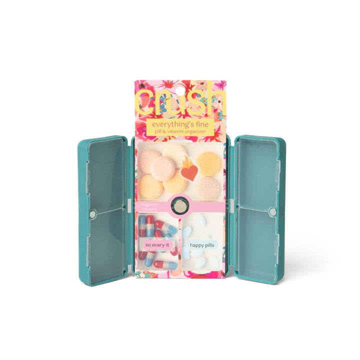 Everything's Fine Stitch Marker Case (Pill & Vitamin Case)