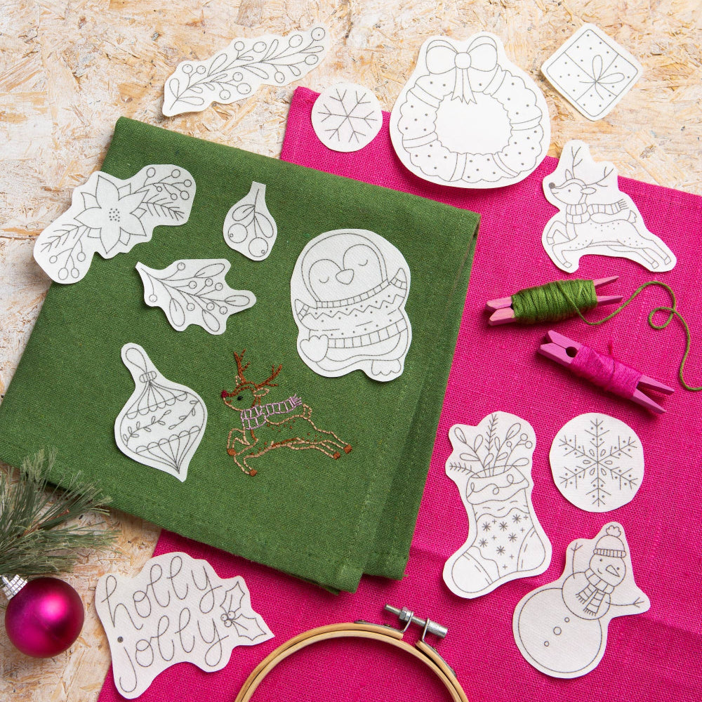 Christmas Cheer Stick & Stitch Embroidery Pack