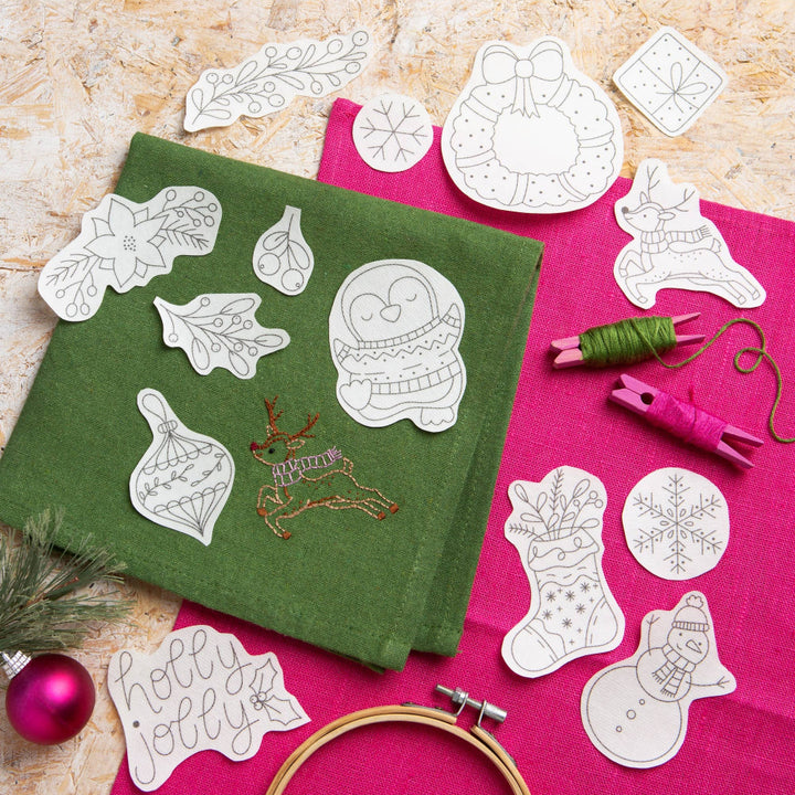 Christmas Cheer Stick & Stitch Embroidery Pack