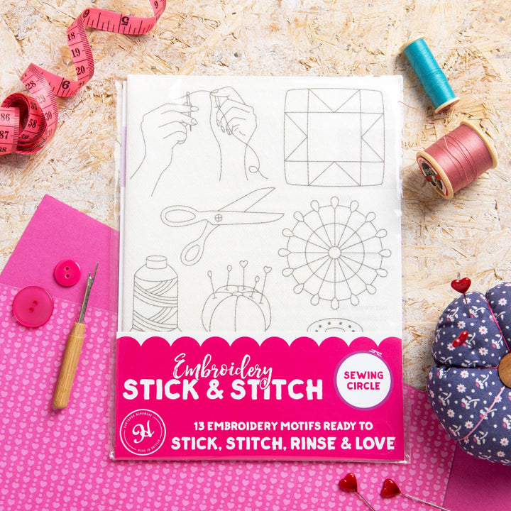 Sewing Circle Stick & Stitch Embroidery Pack
