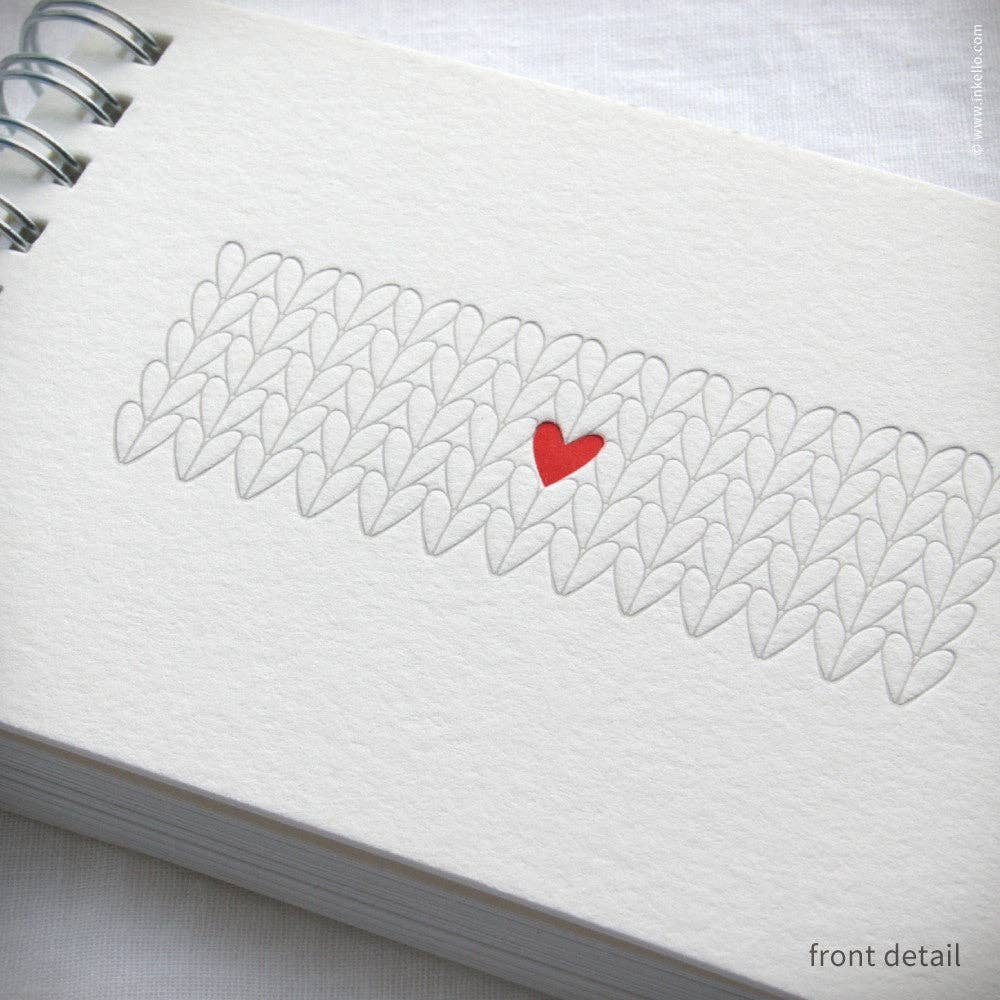 Heart Knitting Spiral Notebook
