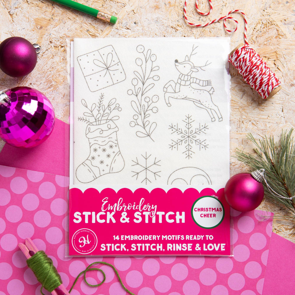 Christmas Cheer Stick & Stitch Embroidery Pack