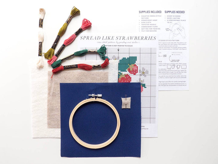 Spread Like Strawberries Cross Stitch Kit