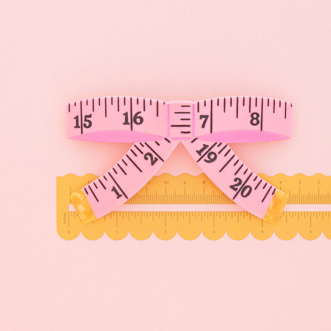 Tape Measure Bow French Barrette