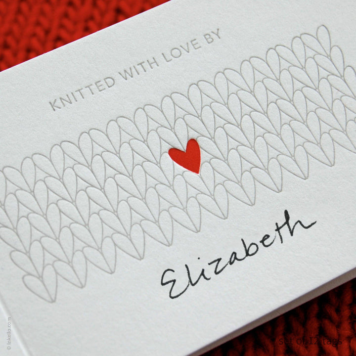 Heart Knitting Tag
