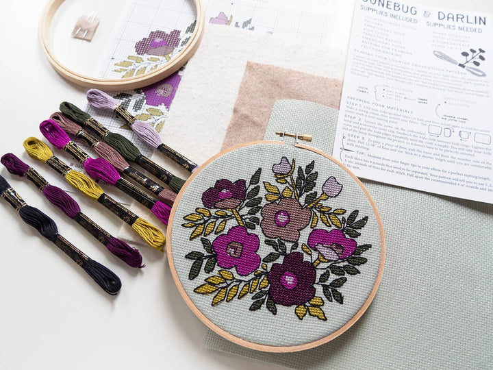 Violet Vibes Cross Stitch Kit