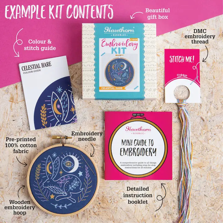 Celestial Animals Mini Embroidery Kit
