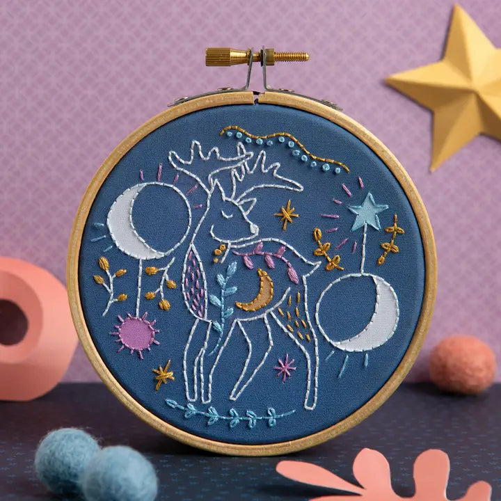 Celestial Animals Mini Embroidery Kit