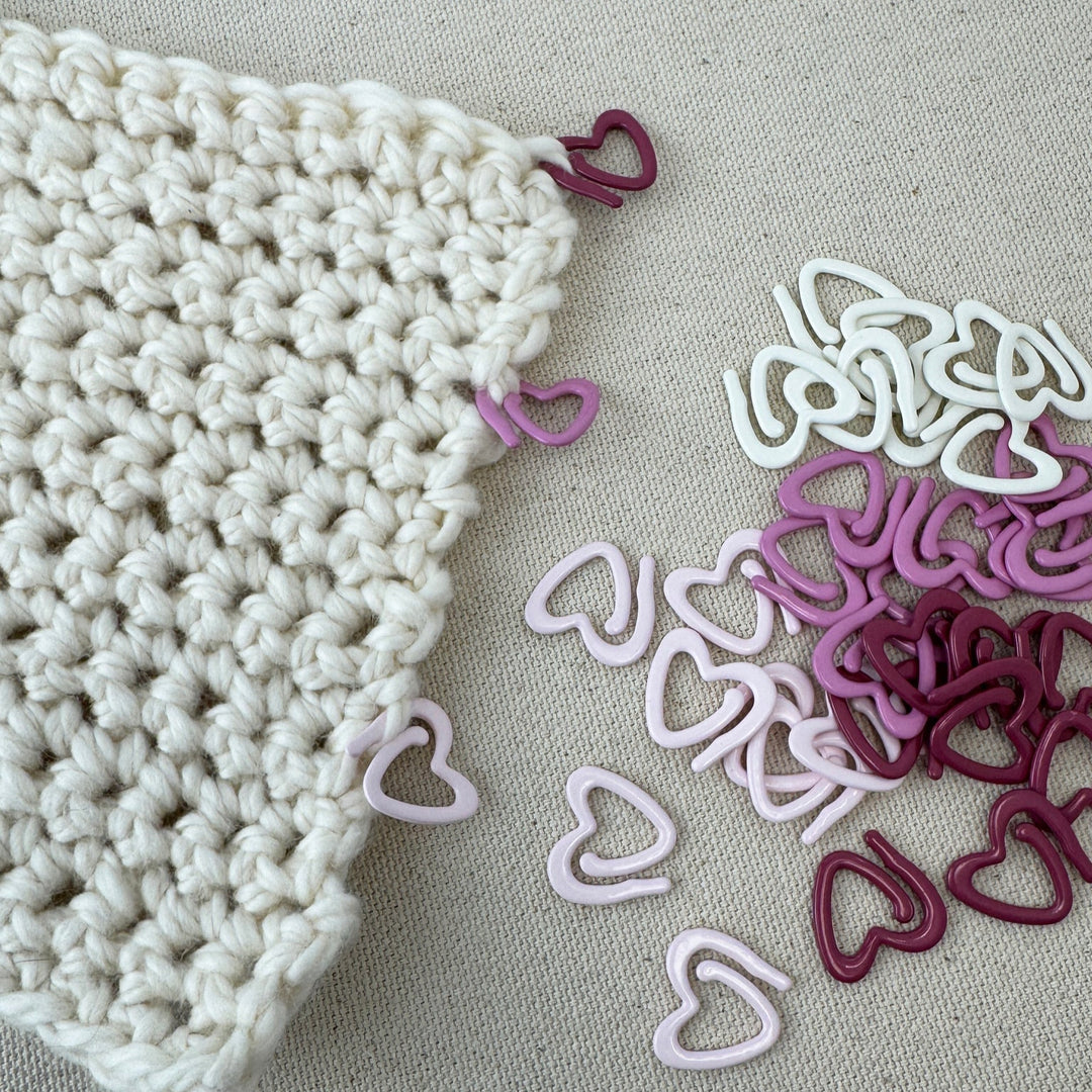 Removable Heart-Shaped Stitch Markers