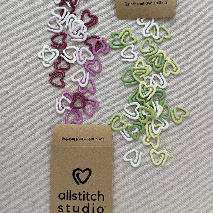 Removable Heart-Shaped Stitch Markers