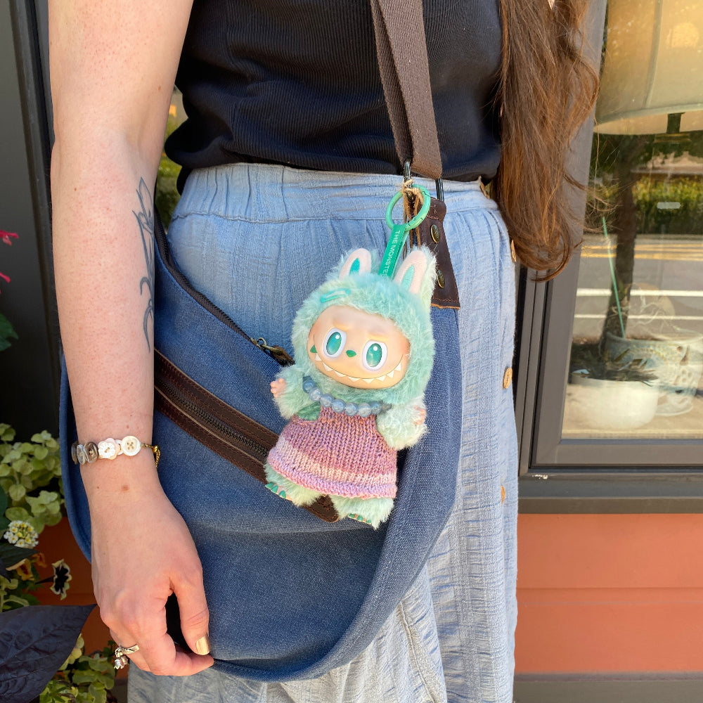 Adella crossbody bag with labubu
