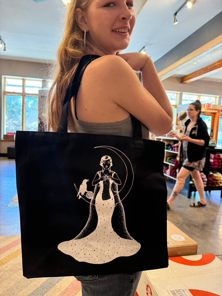 Starla w/ Crow & Crescent Tote Bag