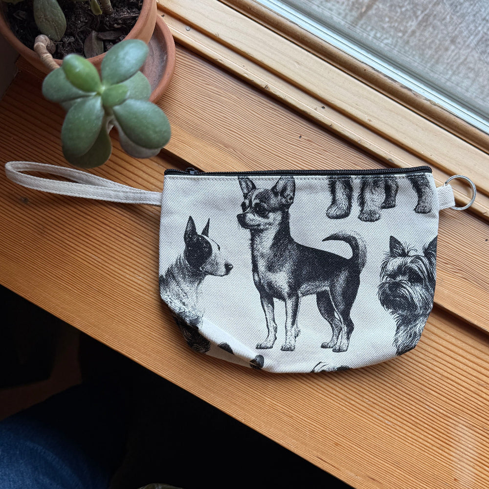 Printed Zip Pouch w/Strap