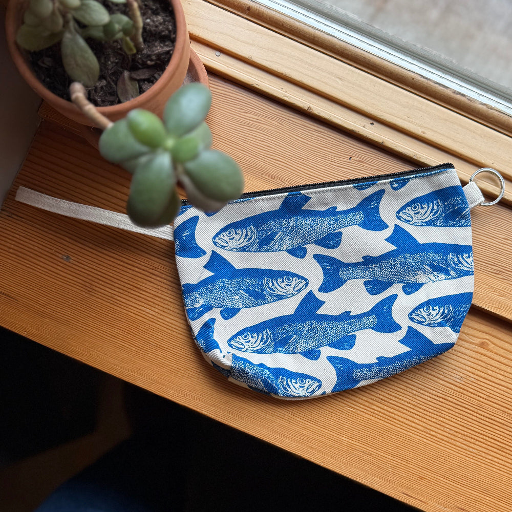 Printed Zip Pouch w/Strap