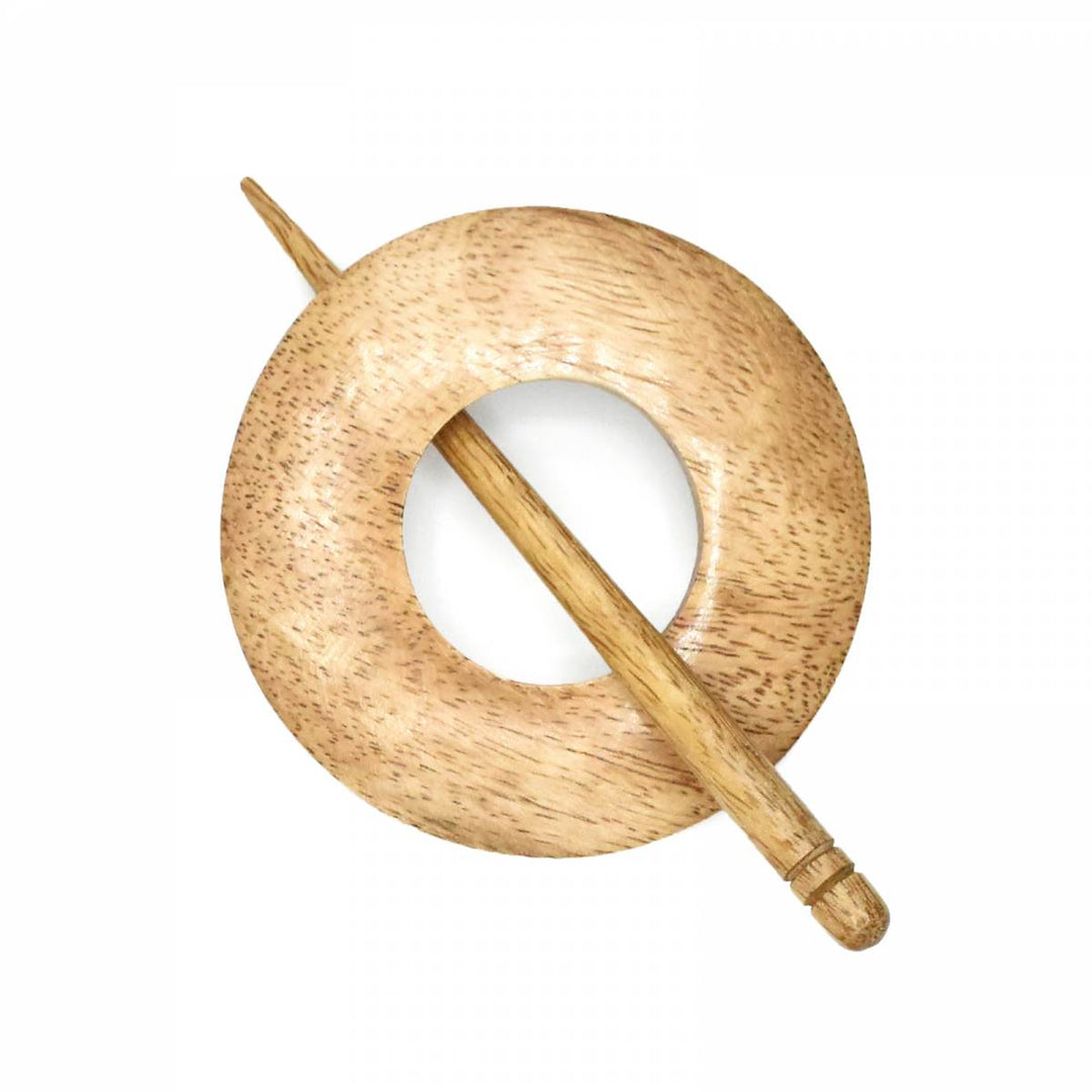 Wood Shawl Pin