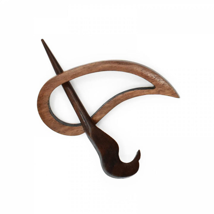 Wood Shawl Pin