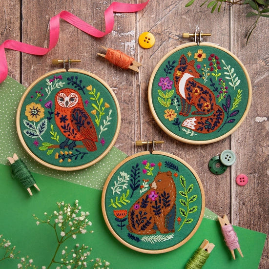 Forest Animals Mini Embroidery Kit