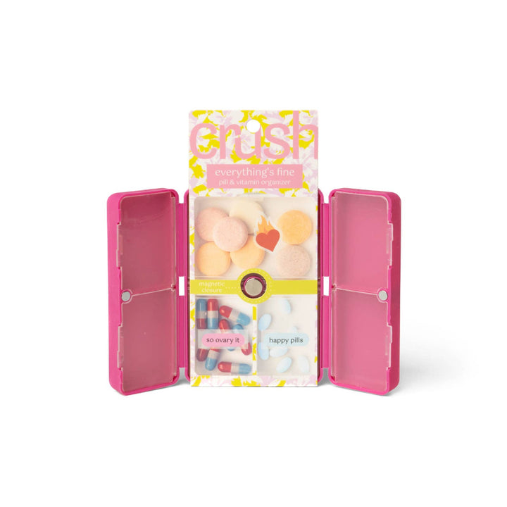 Everything's Fine Stitch Marker Case (Pill & Vitamin Case)
