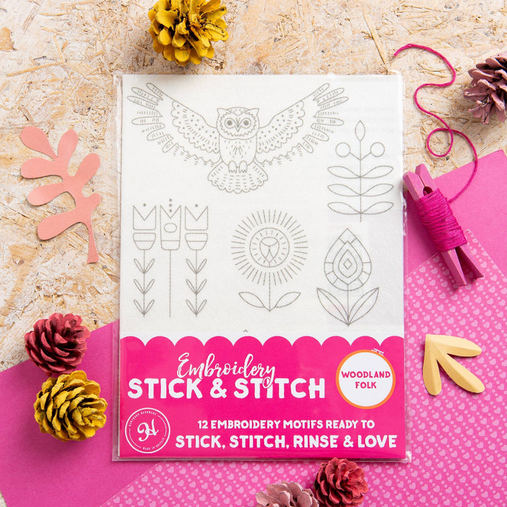 Woodland Folk Stick & Stitch Embroidery Pack