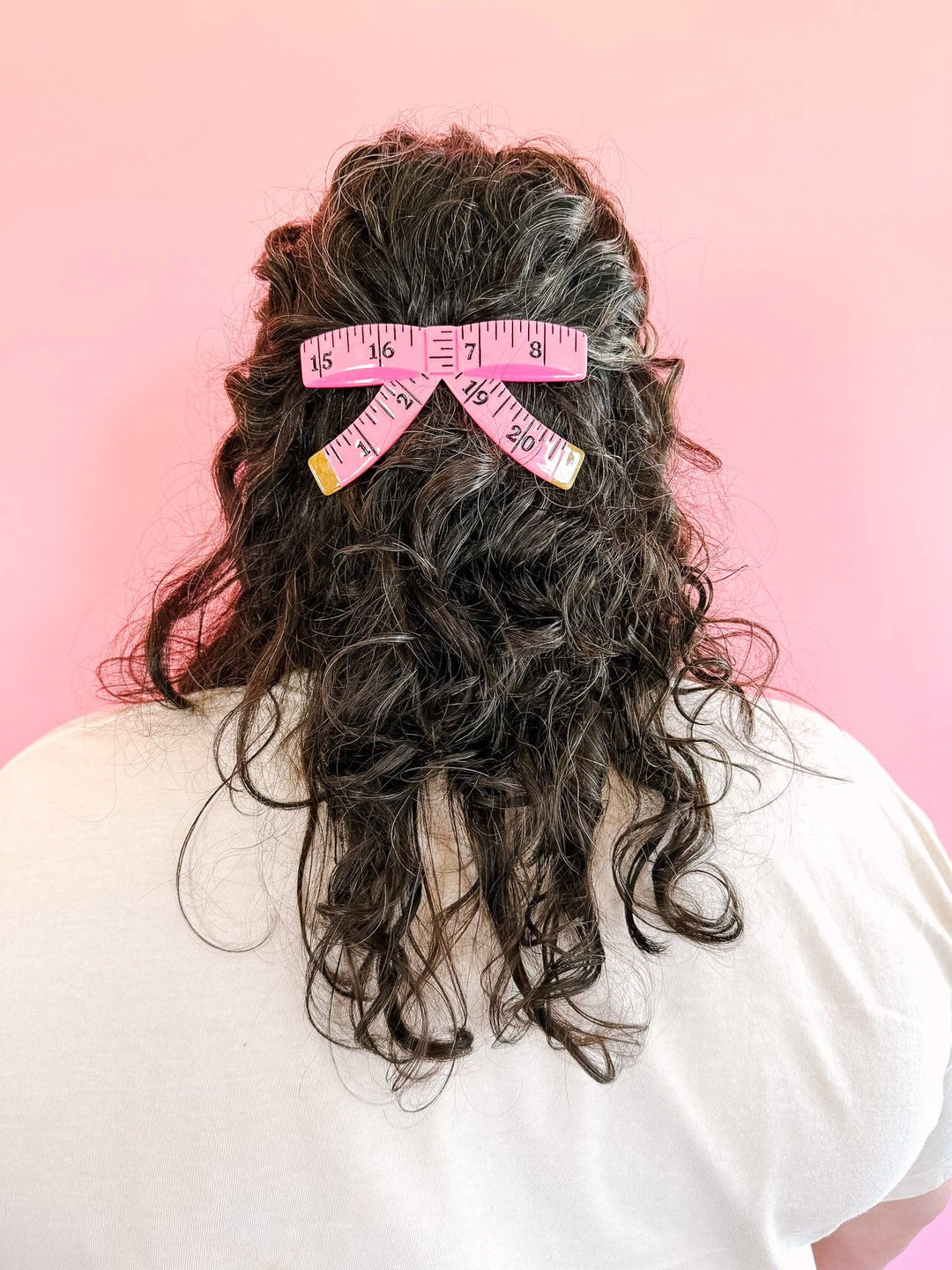 Tape Measure Bow French Barrette