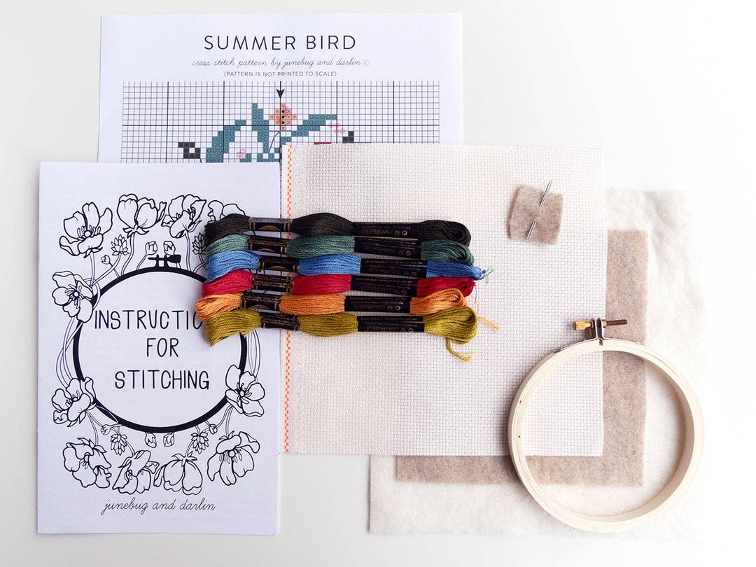 Summer Bird Cross Stitch Kit