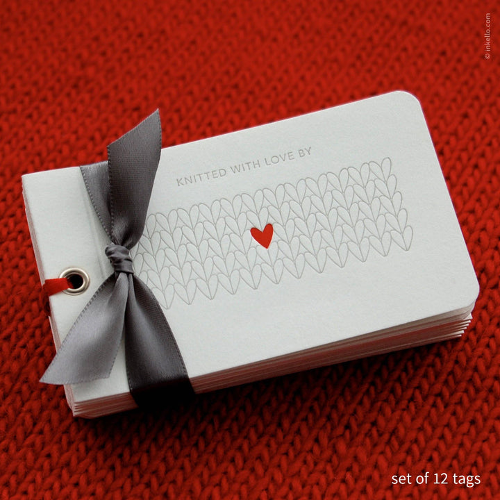 Heart Knitting Tag