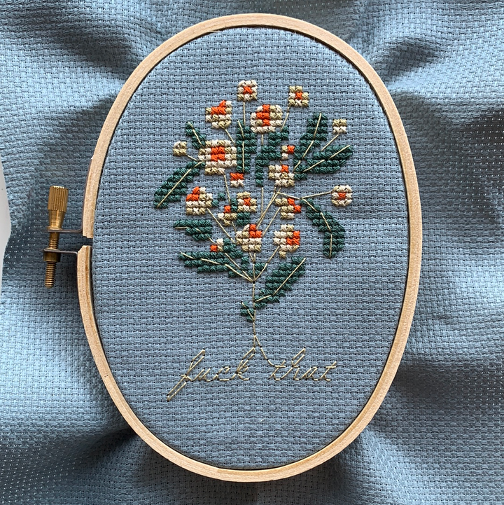 Moonlit Daisy Cross Stitch Kit